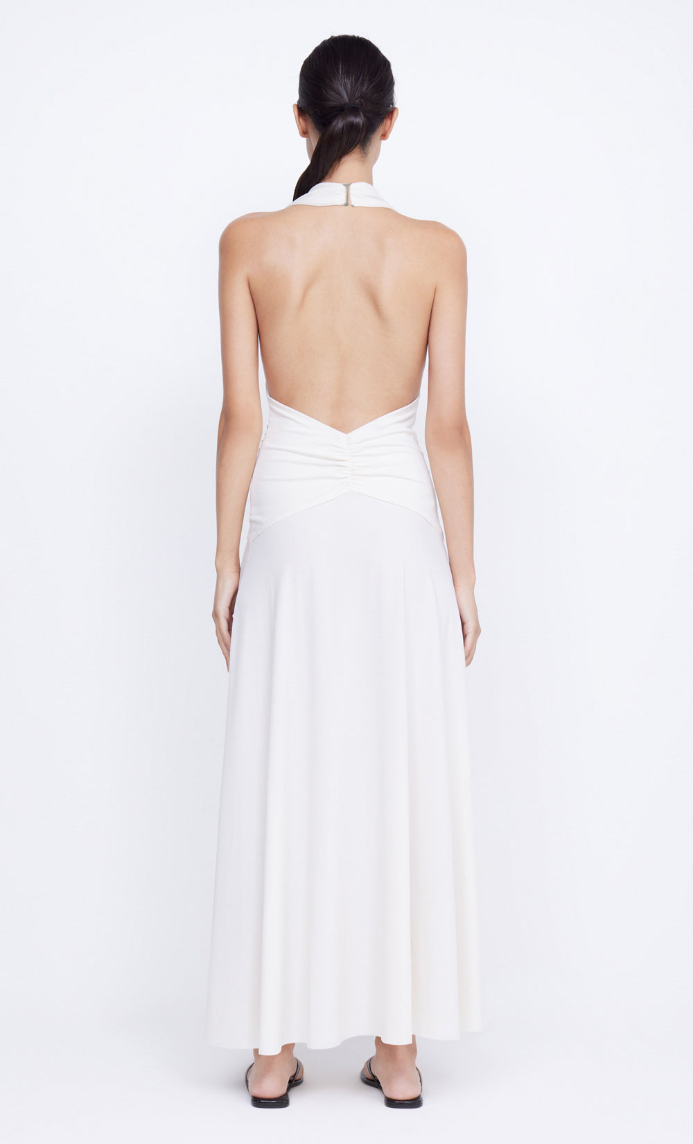 BLANCHE HALTER MAXI DRESS - IVORY