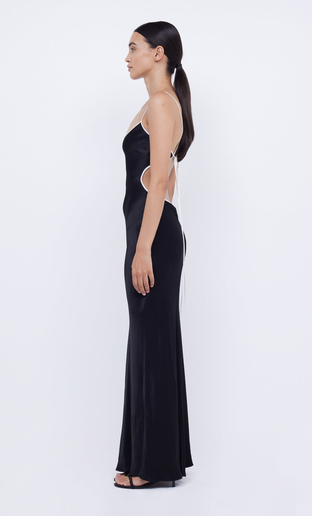 CEDAR CITY MAXI DRESS - BLACK/IVORY