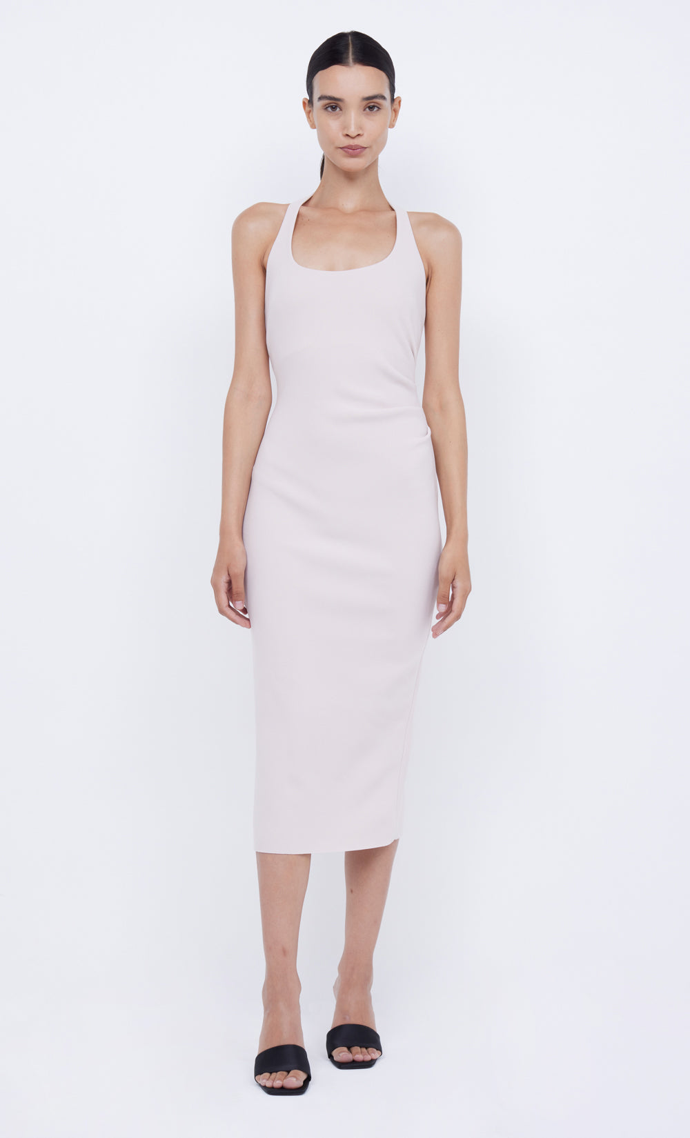 CYNDIE HALTER MIDI DRESS - VANILLA BEAN