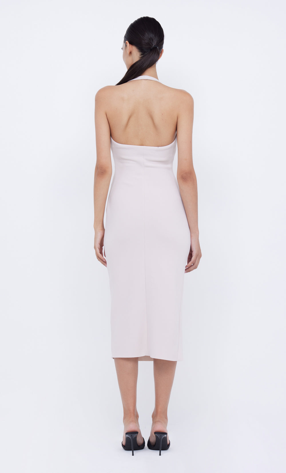 CYNDIE HALTER MIDI DRESS - VANILLA BEAN