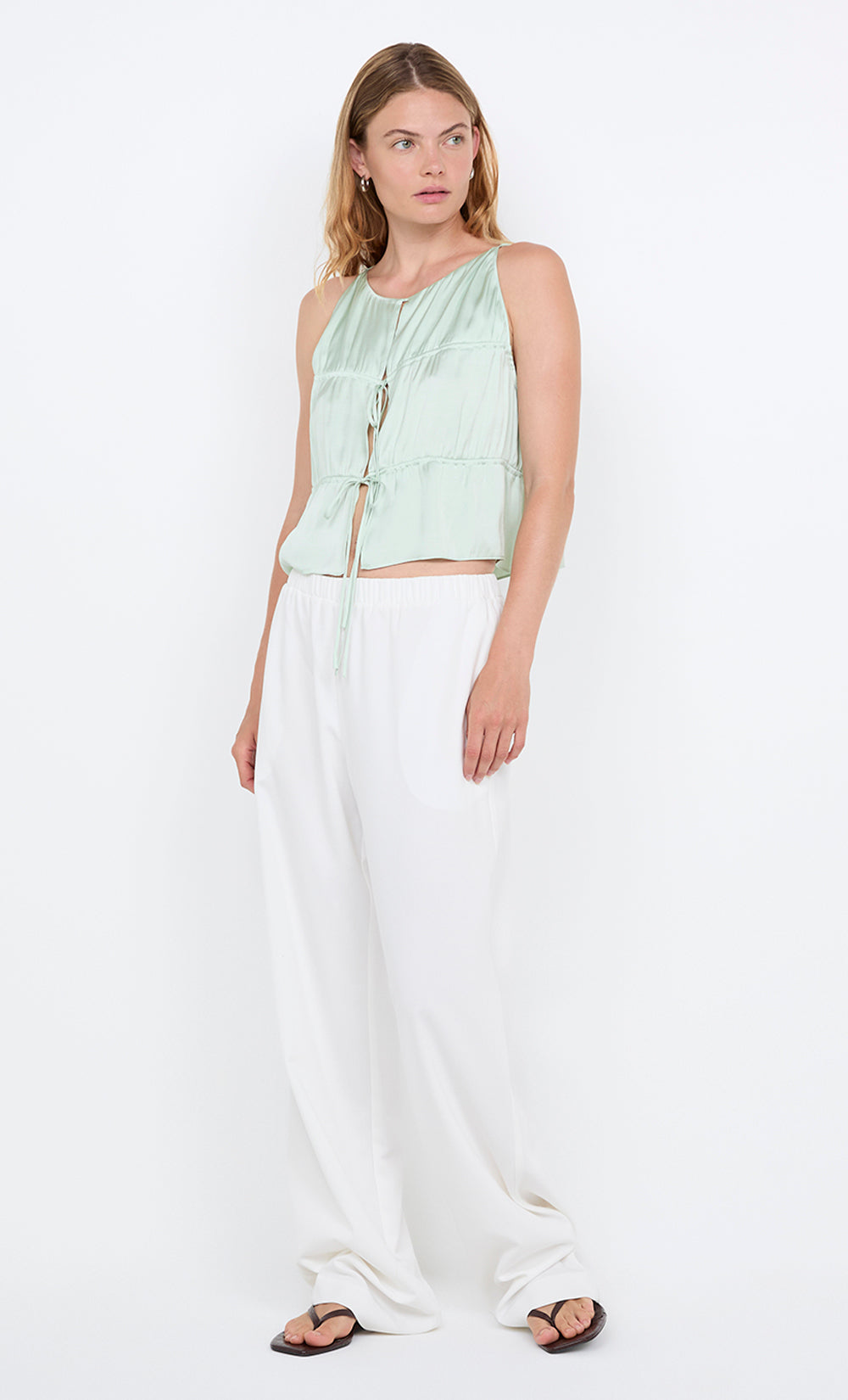 DELPHI GATHERED TOP - MINT