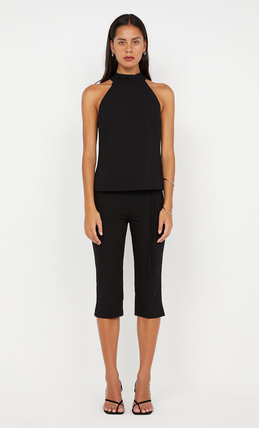 ELAIN RACER TOP - BLACK