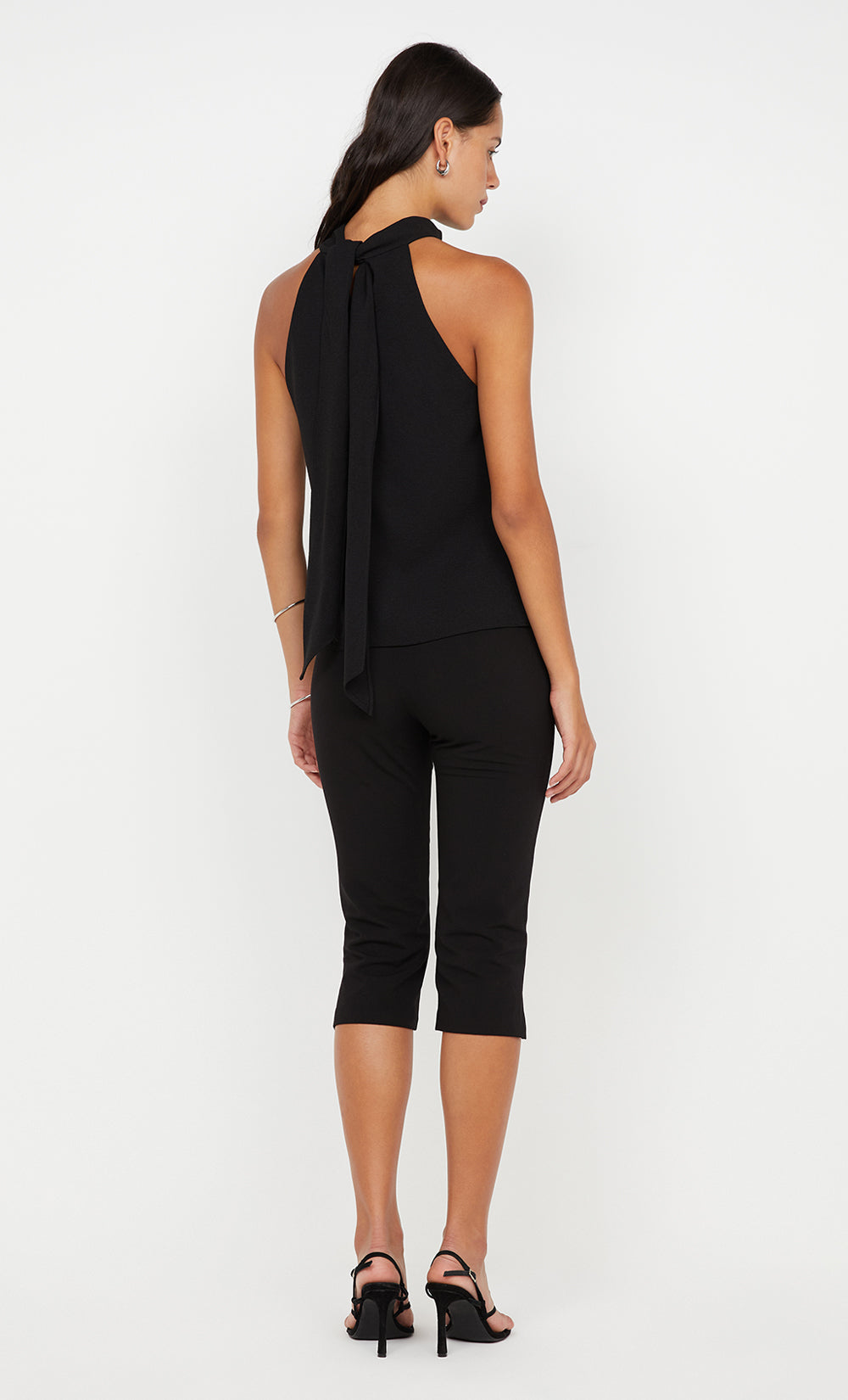 ELAIN RACER TOP - BLACK