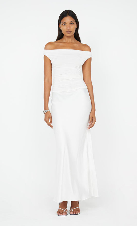 ELEAH OFF SHOULDER DRESS - WHITE