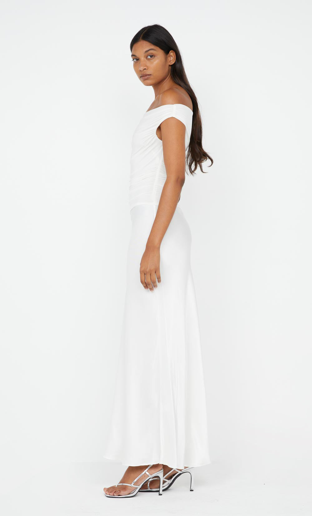 ELEAH OFF SHOULDER DRESS - WHITE