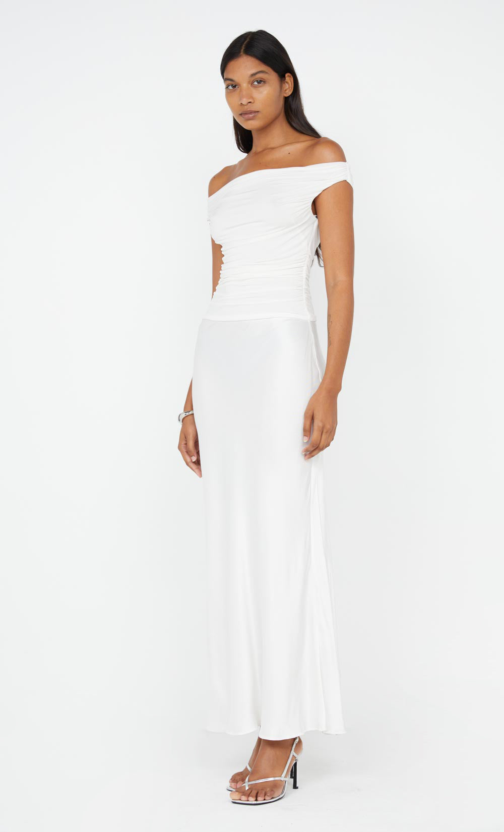 ELEAH OFF SHOULDER DRESS - WHITE