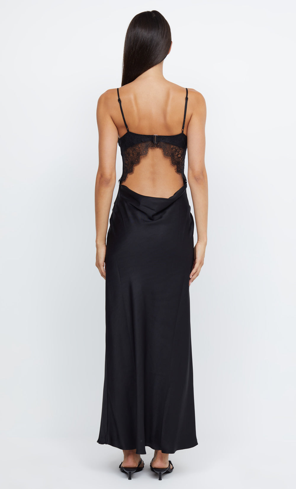 EMERY LACE MAXI DRESS - BLACK/BLACK