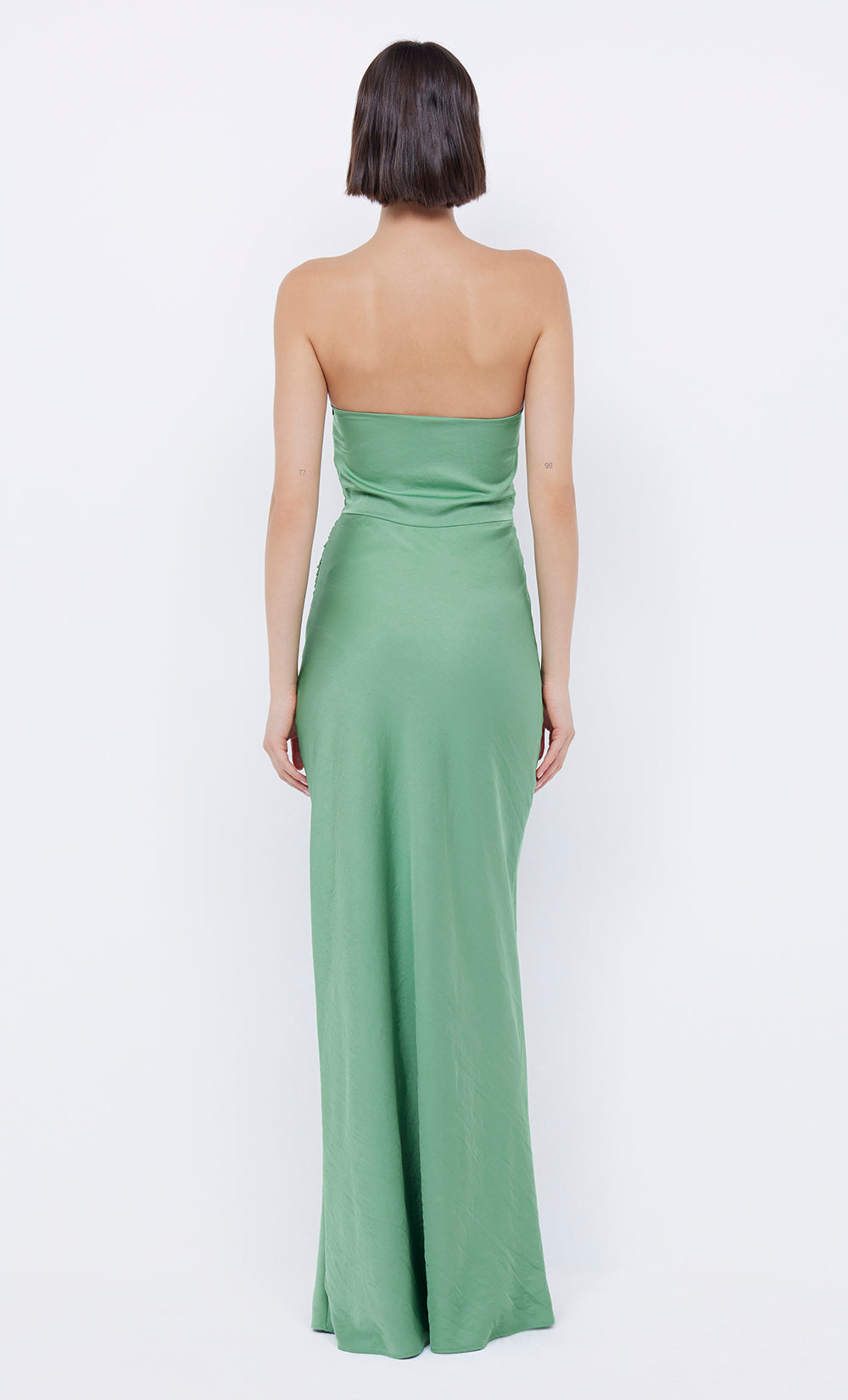 EMILIA STRAPLESS DRESS - GREEN APPLE