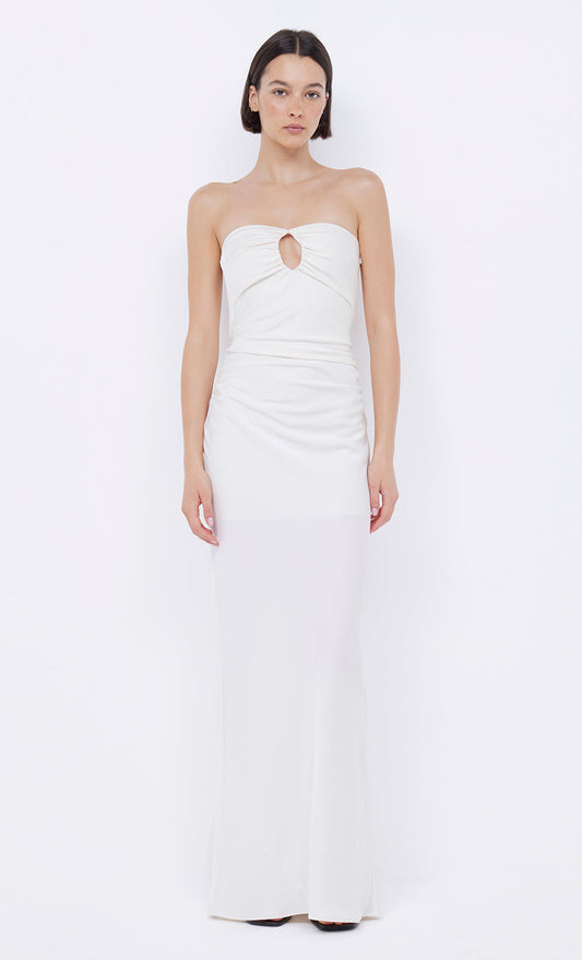 EMILIA STRAPLESS DRESS - IVORY