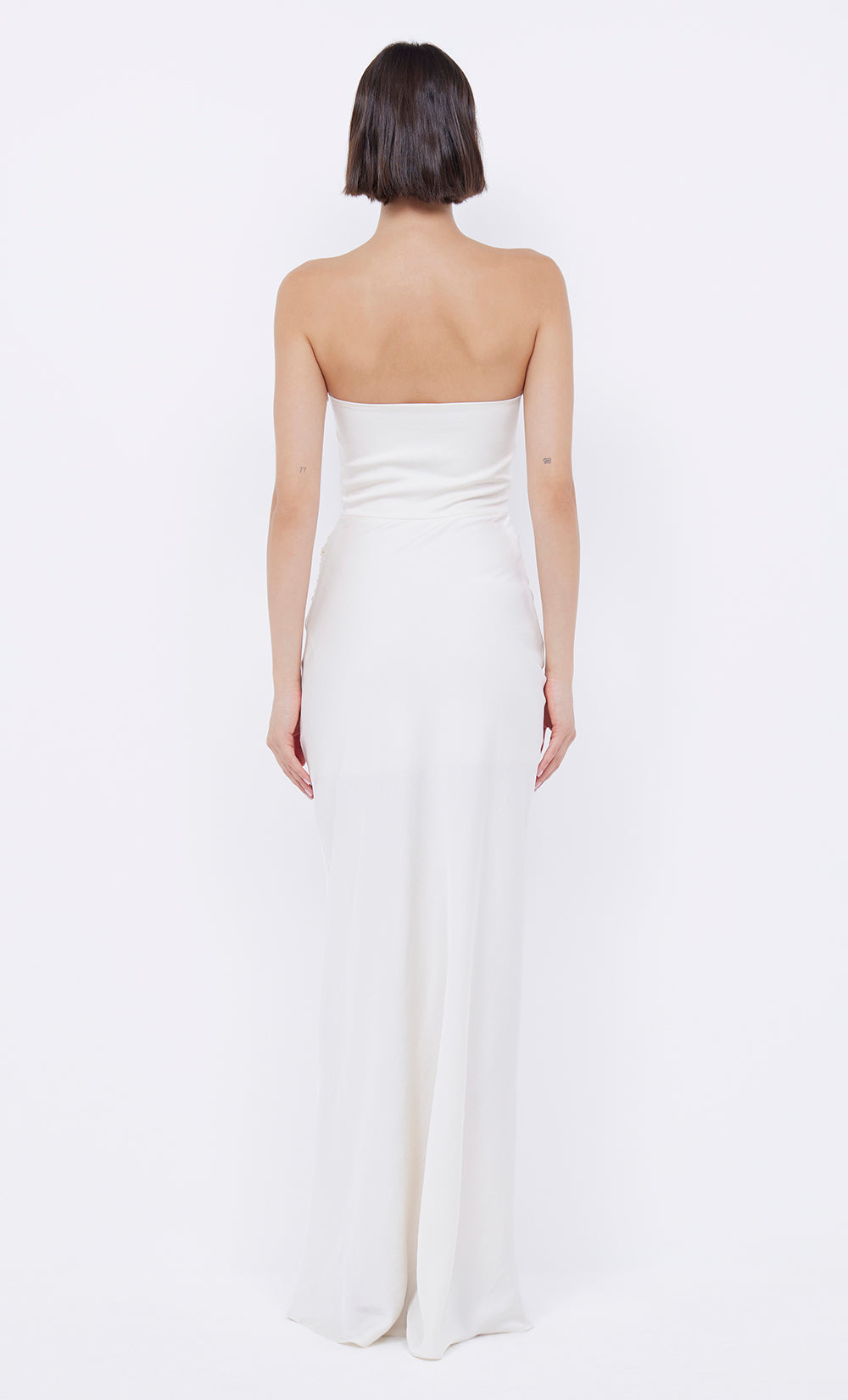 EMILIA STRAPLESS DRESS - IVORY