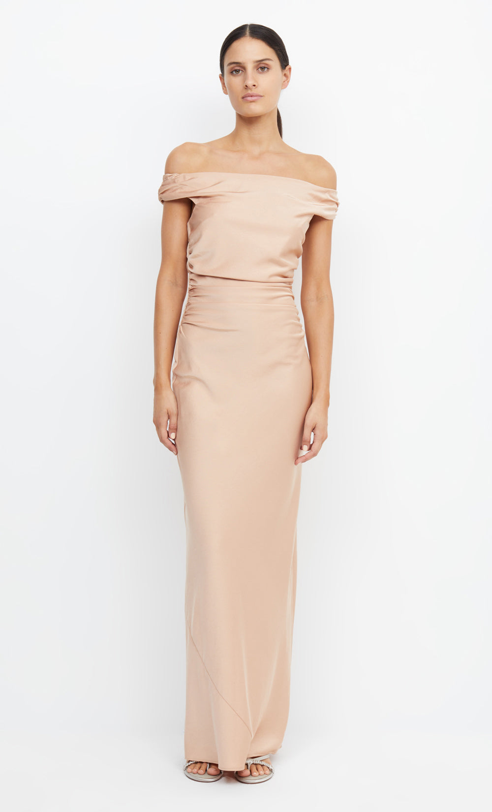 ETERNITY OFF SHOULDER MAXI - ROSE GOLD