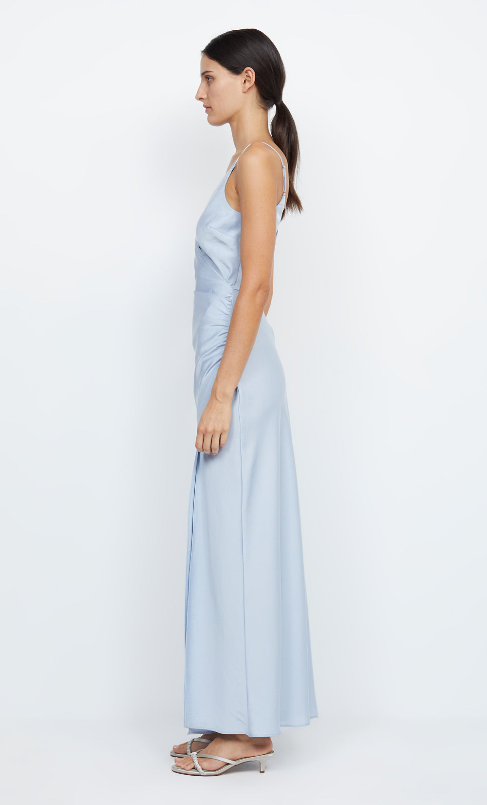 ETERNITY V MAXI DRESS - DUSTY BLUE