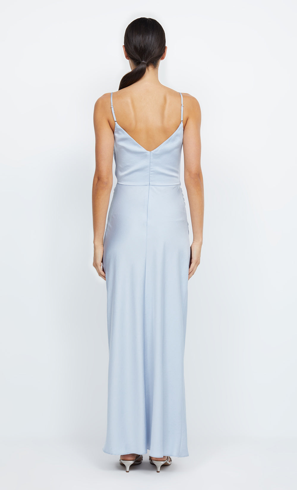 ETERNITY V MAXI DRESS - DUSTY BLUE