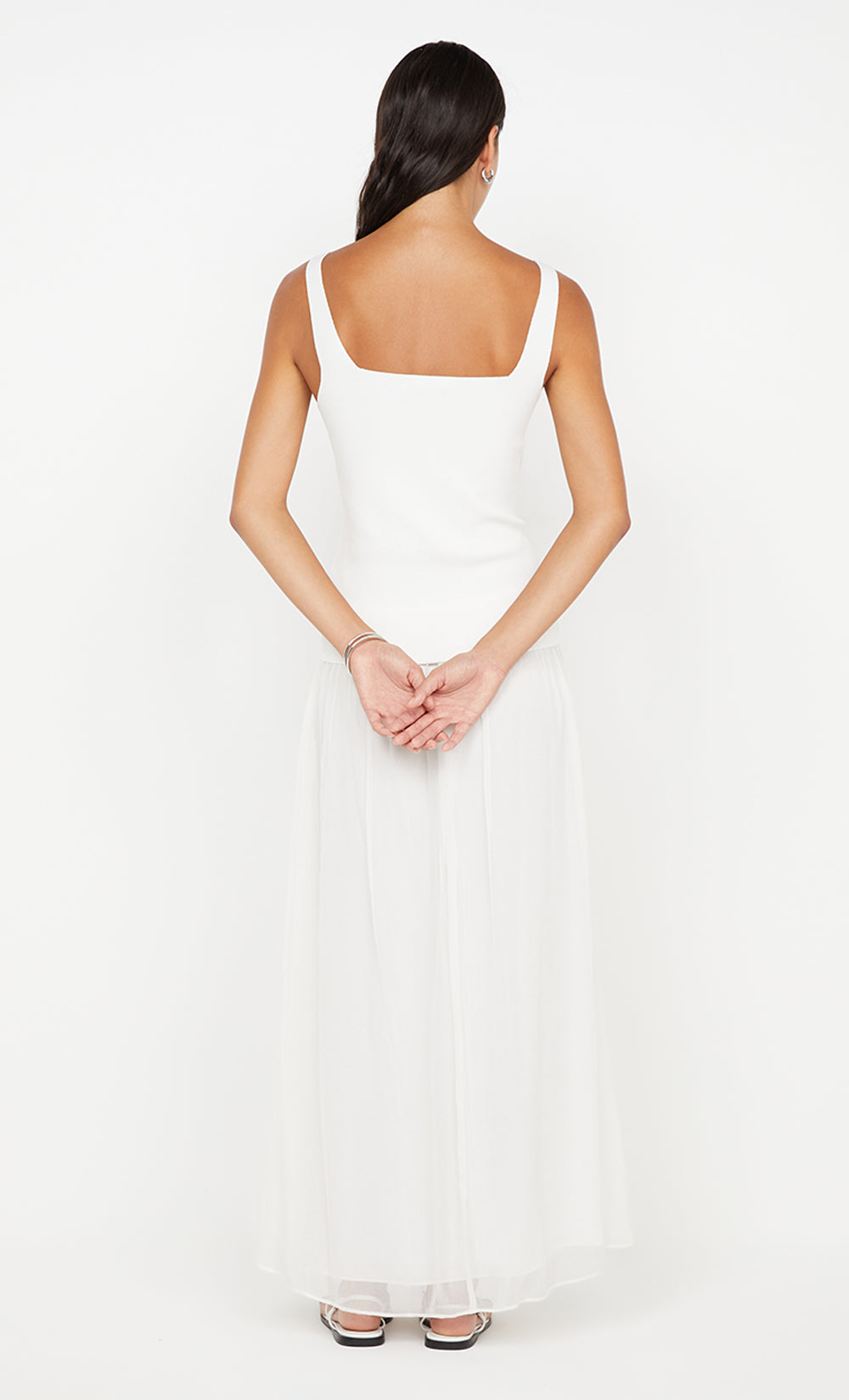 GEMMA SQUARE NECK TANK - IVORY