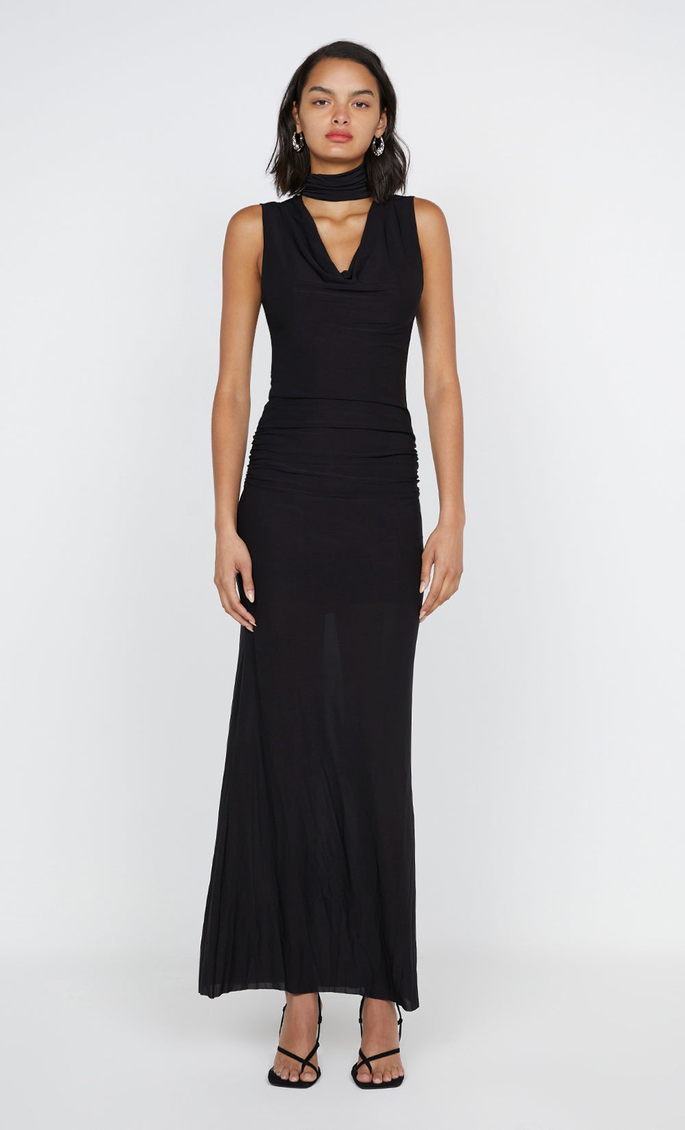 GIGI HIGH NECK DRESS - BLACK