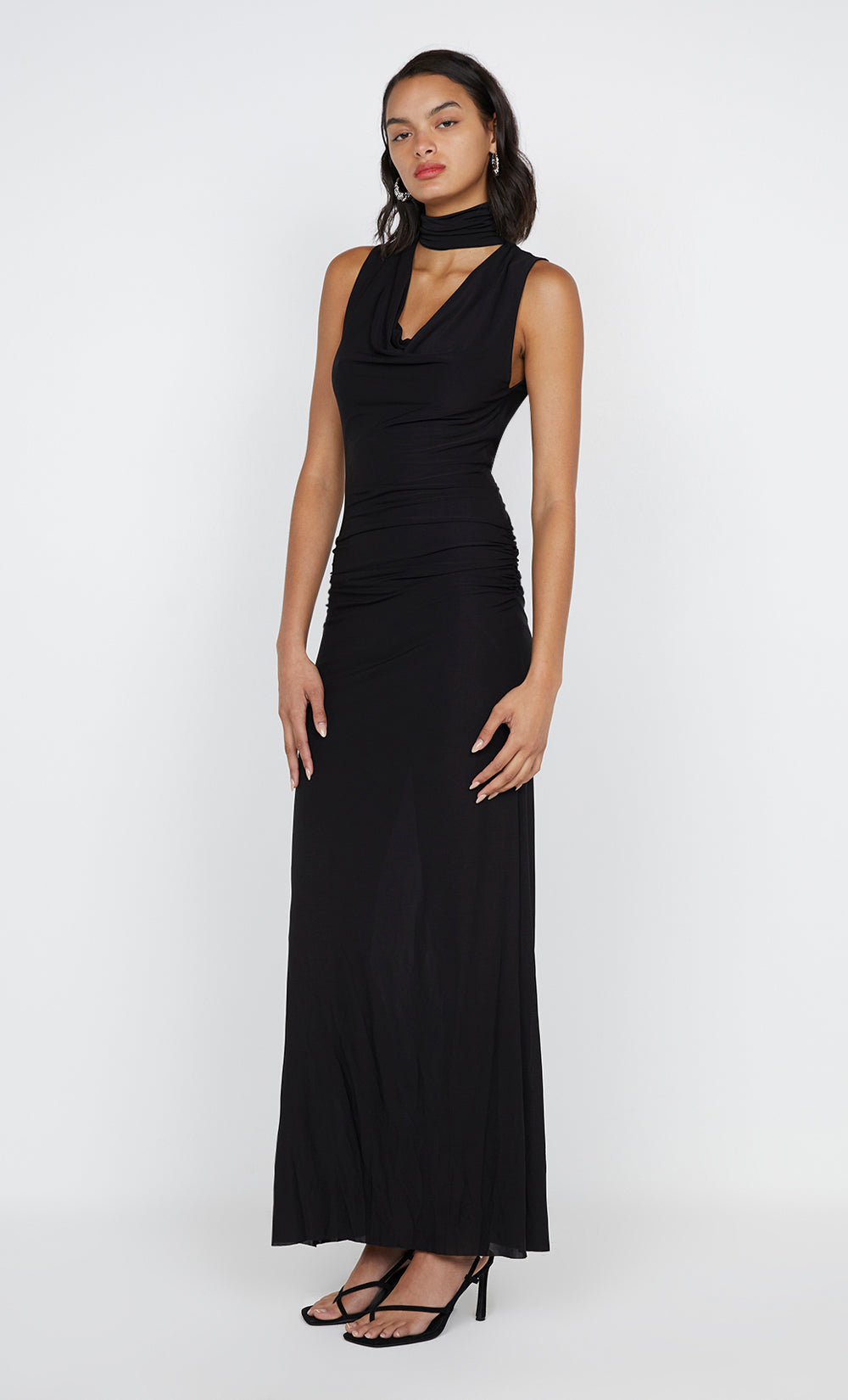 GIGI HIGH NECK DRESS - BLACK