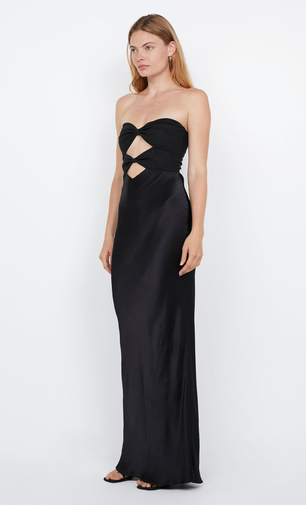 HALLE STRAPLESS DRESS - BLACK