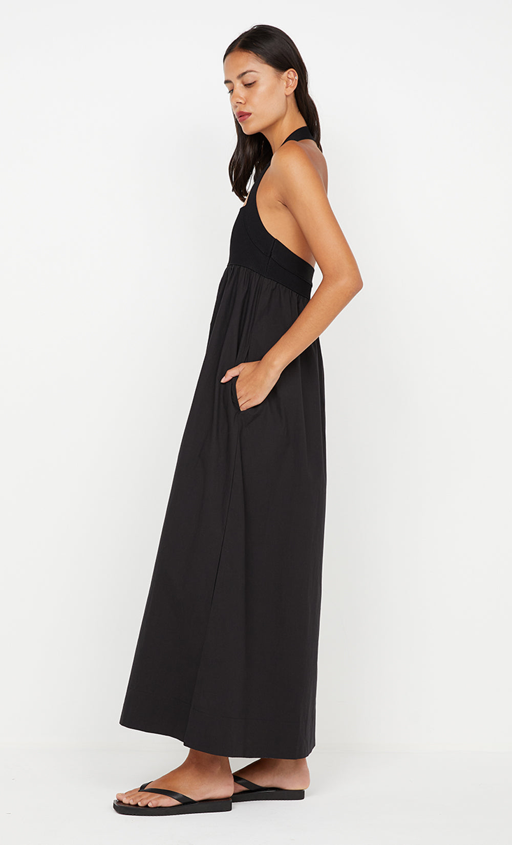 ILUKA MAXI DRESS - BLACK/BLACK