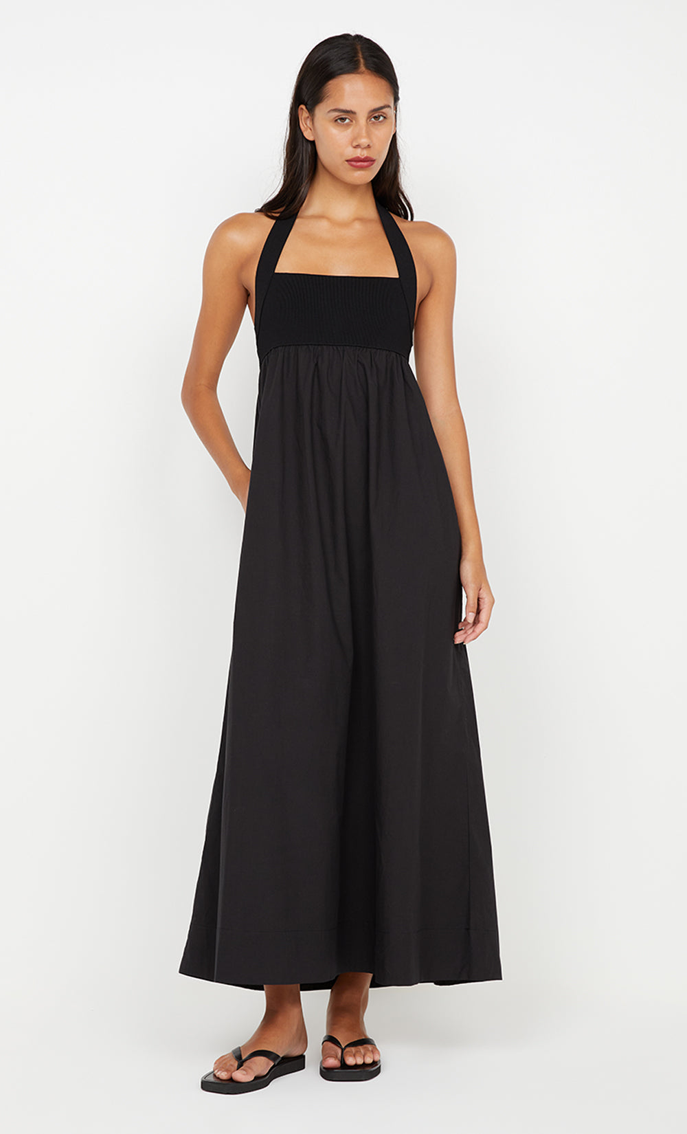 ILUKA MAXI DRESS - BLACK/BLACK