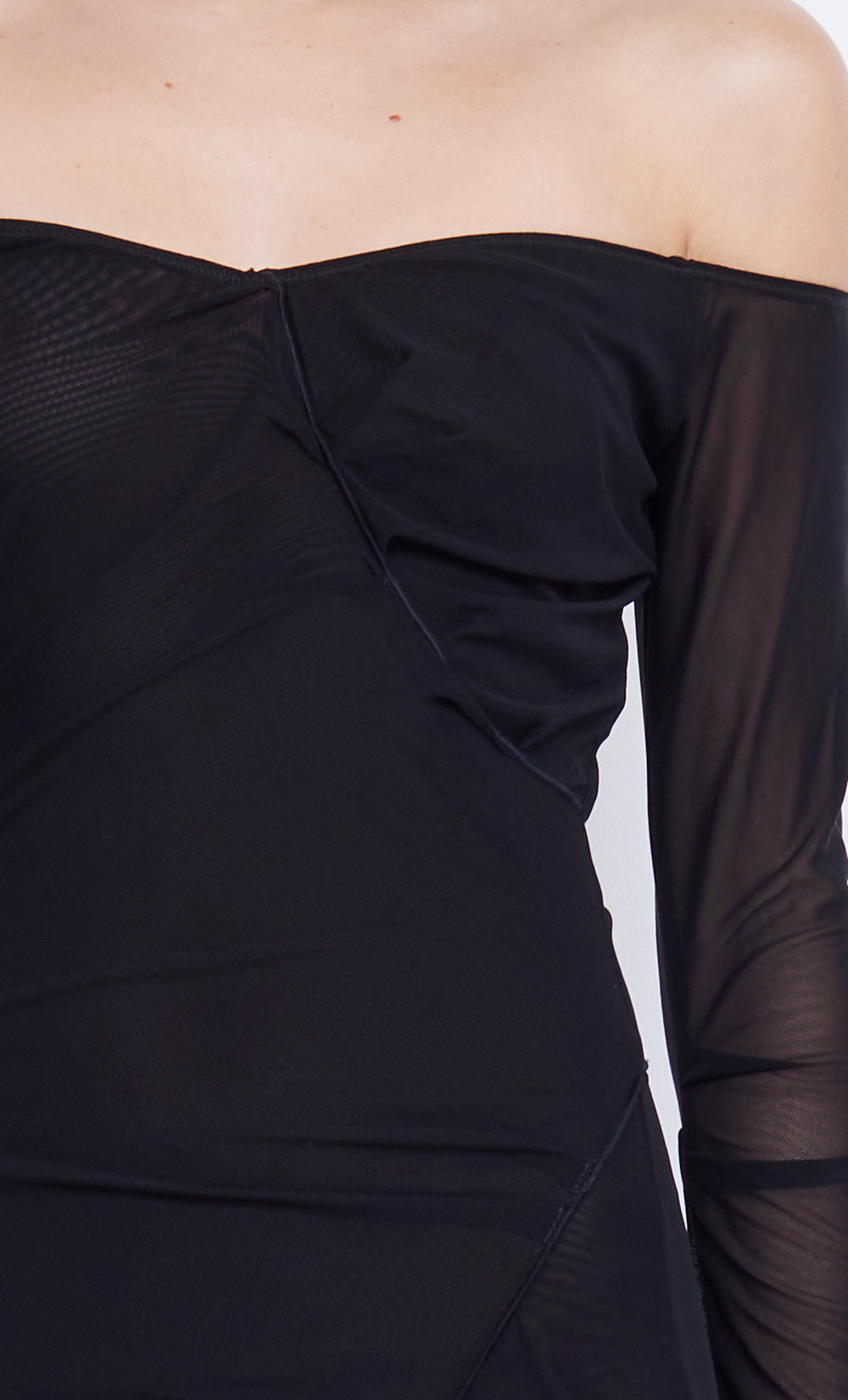 ISADORA LONG SLEEVE DRESS - BLACK/BLACK