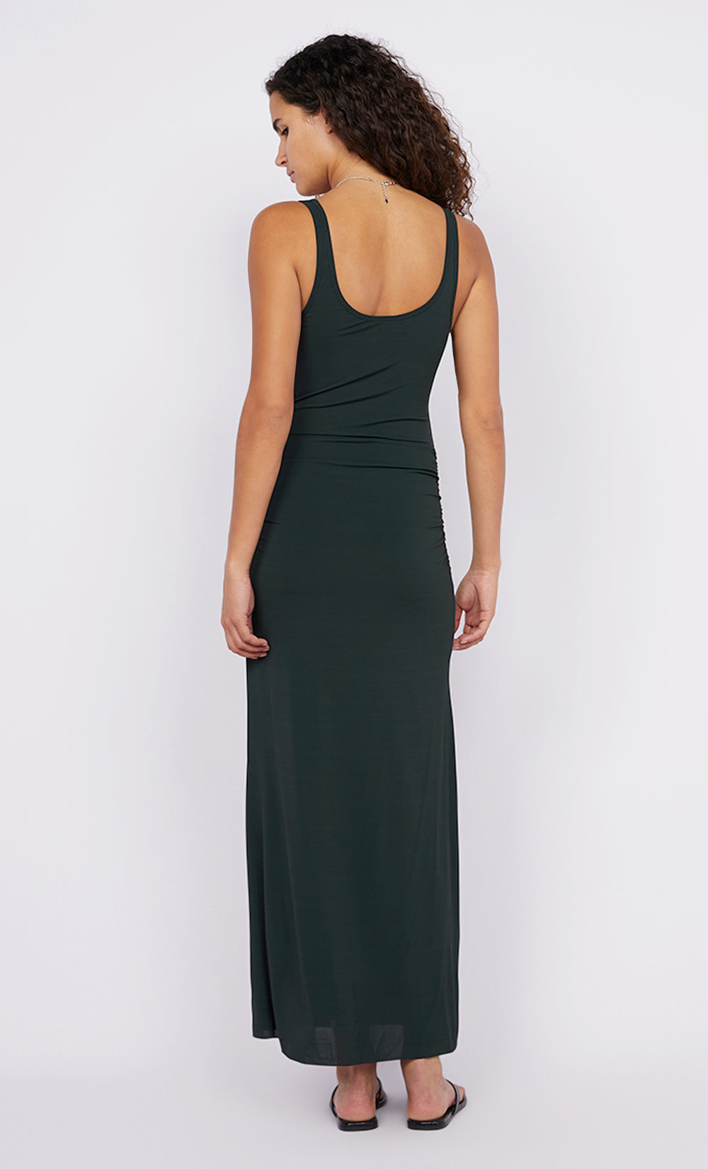 JAYDE SINGLET MAXI DRESS - BOTTLE GREEN