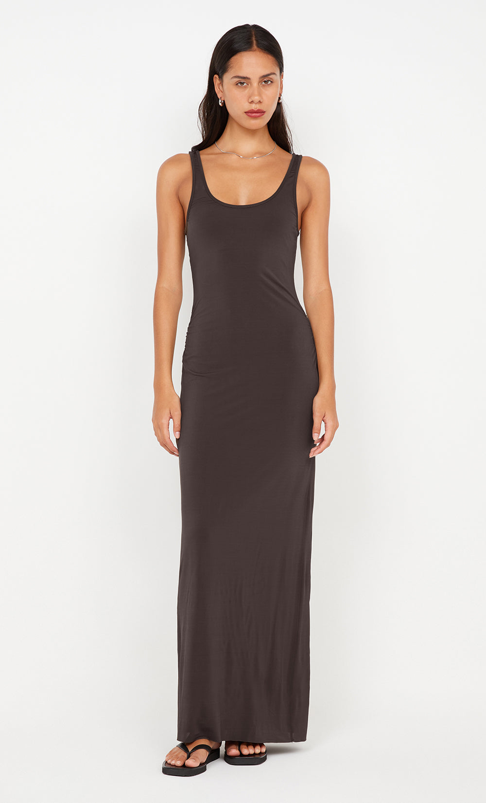 JAYDE SINGLET MAXI DRESS - TWIG