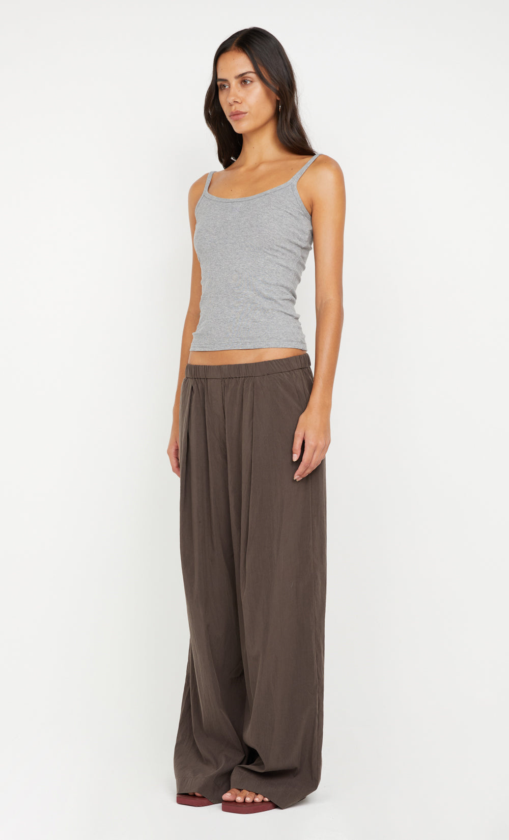 KODY RIB TANK - GREY MARLE