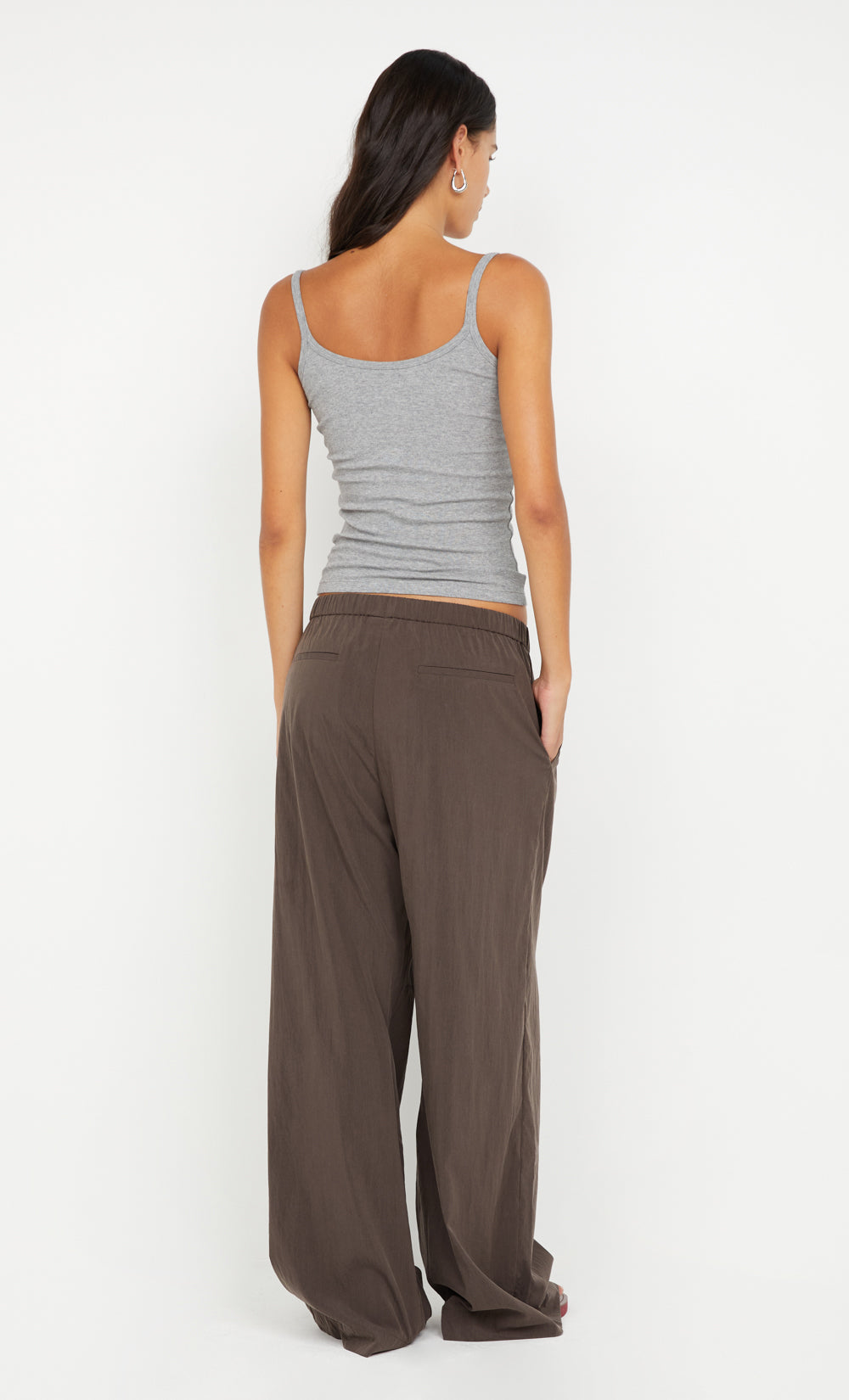 KODY RIB TANK - GREY MARLE