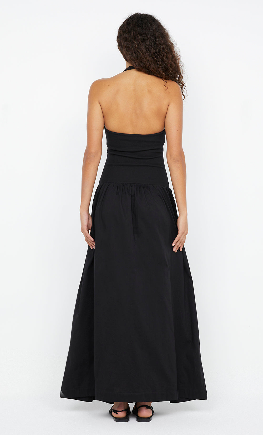 LEILA HALTER DRESS - BLACK