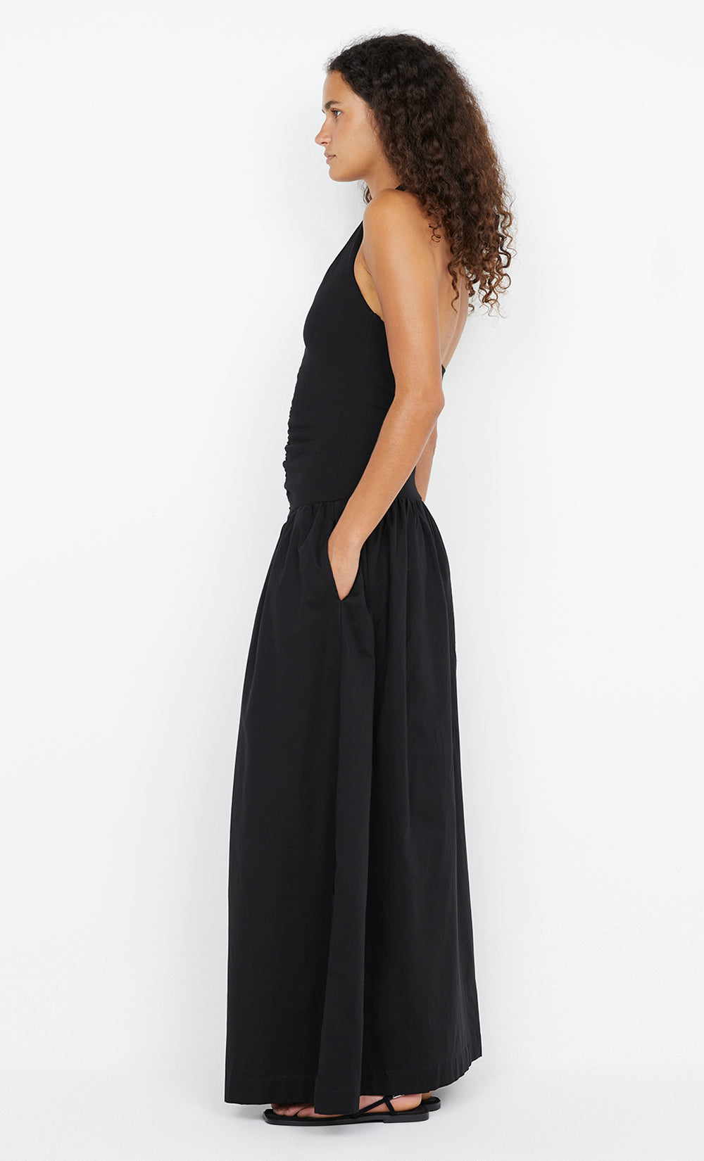 LEILA HALTER DRESS - BLACK