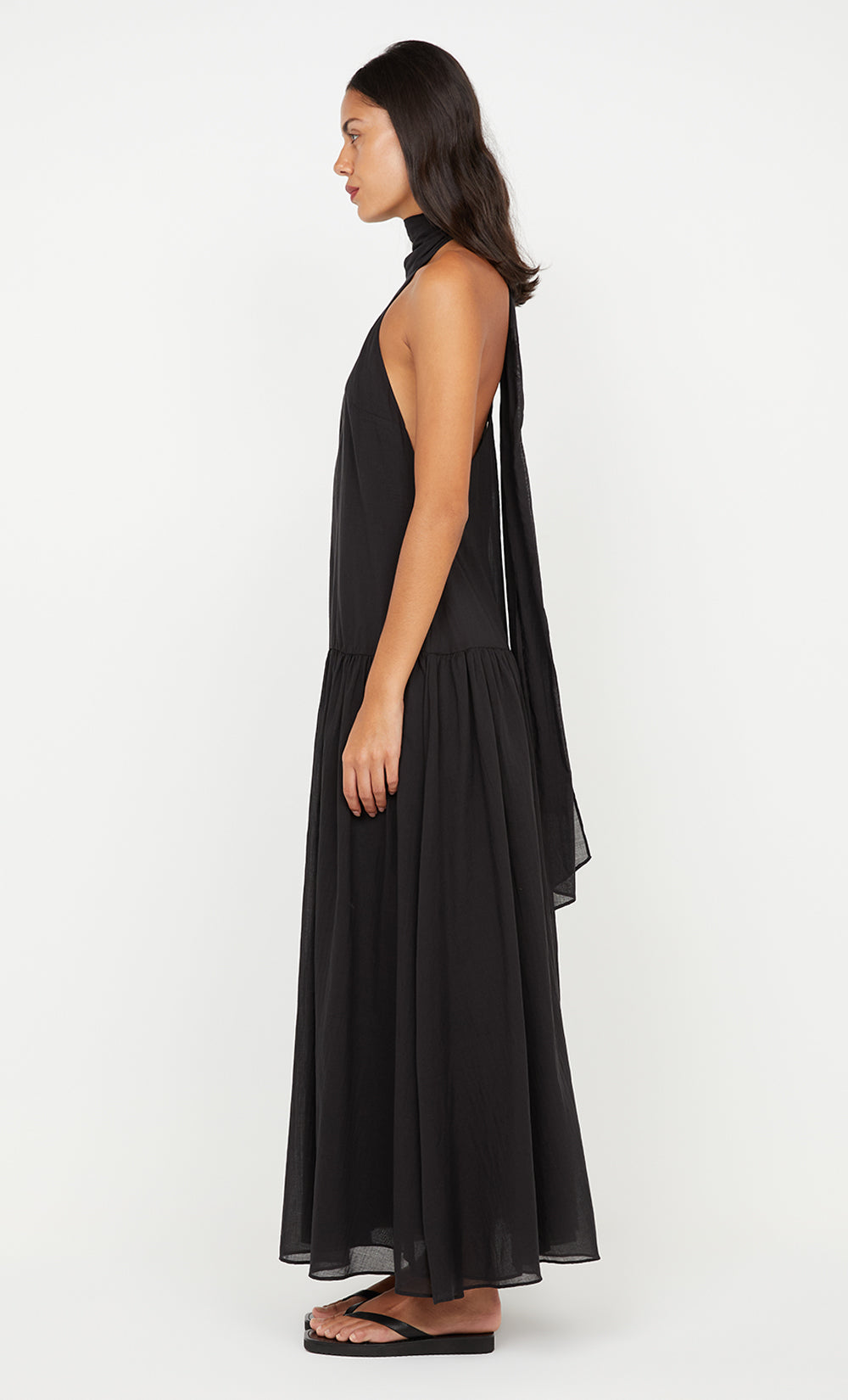 LINA HIGH NECK DRESS - BLACK