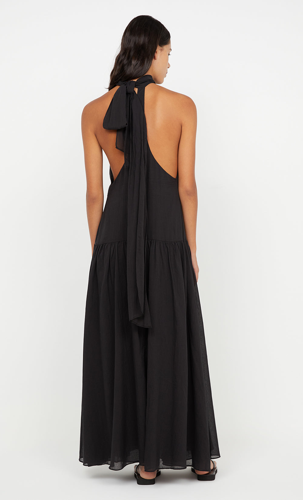 LINA HIGH NECK DRESS - BLACK