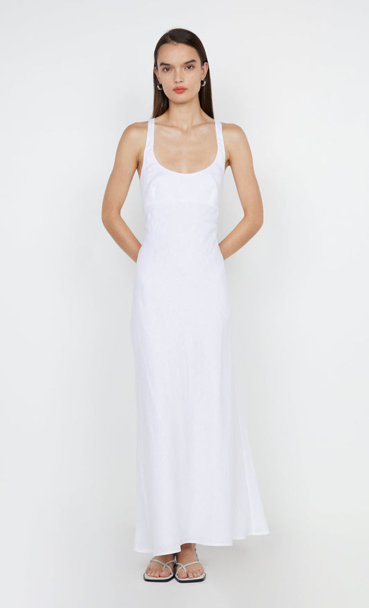 LUCA CROSSOVER DRESS - WHITE