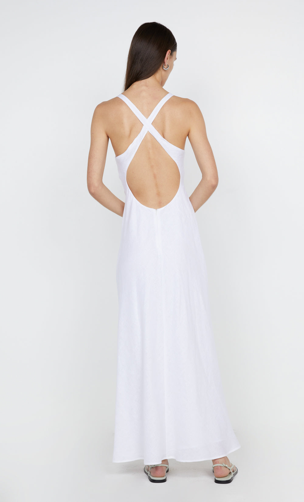 LUCA CROSSOVER DRESS - WHITE