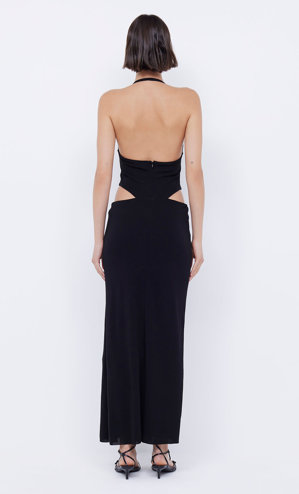 MALENA CLASP MAXI DRESS - BLACK