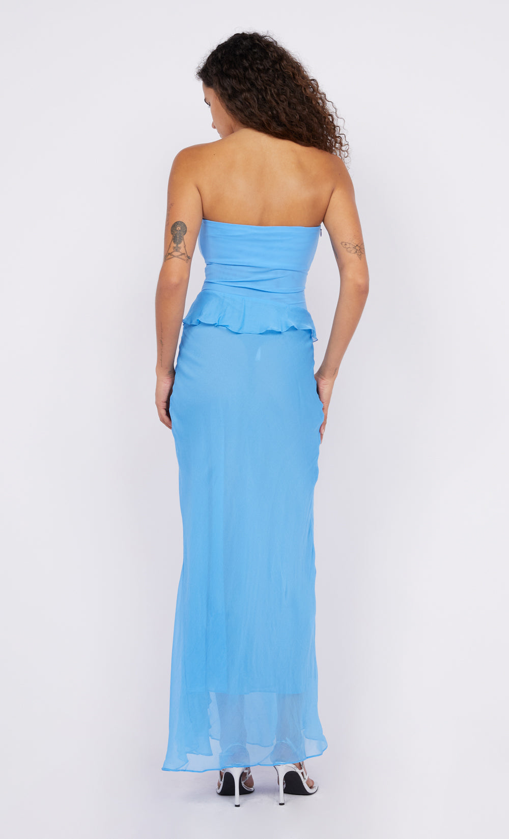 MARESCA STRAPLESS DRESS - AZURE