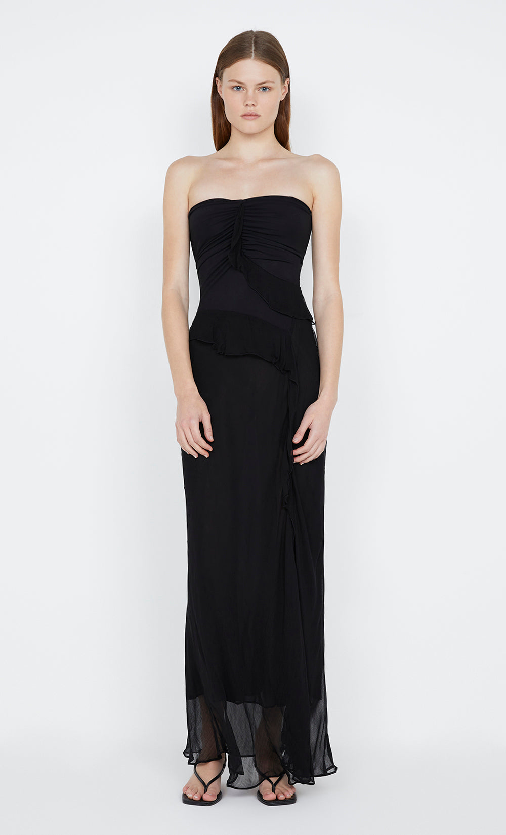 MARESCA STRAPLESS DRESS - BLACK