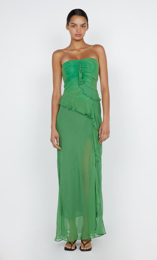 MARESCA STRAPLESS DRESS - GREEN APPLE