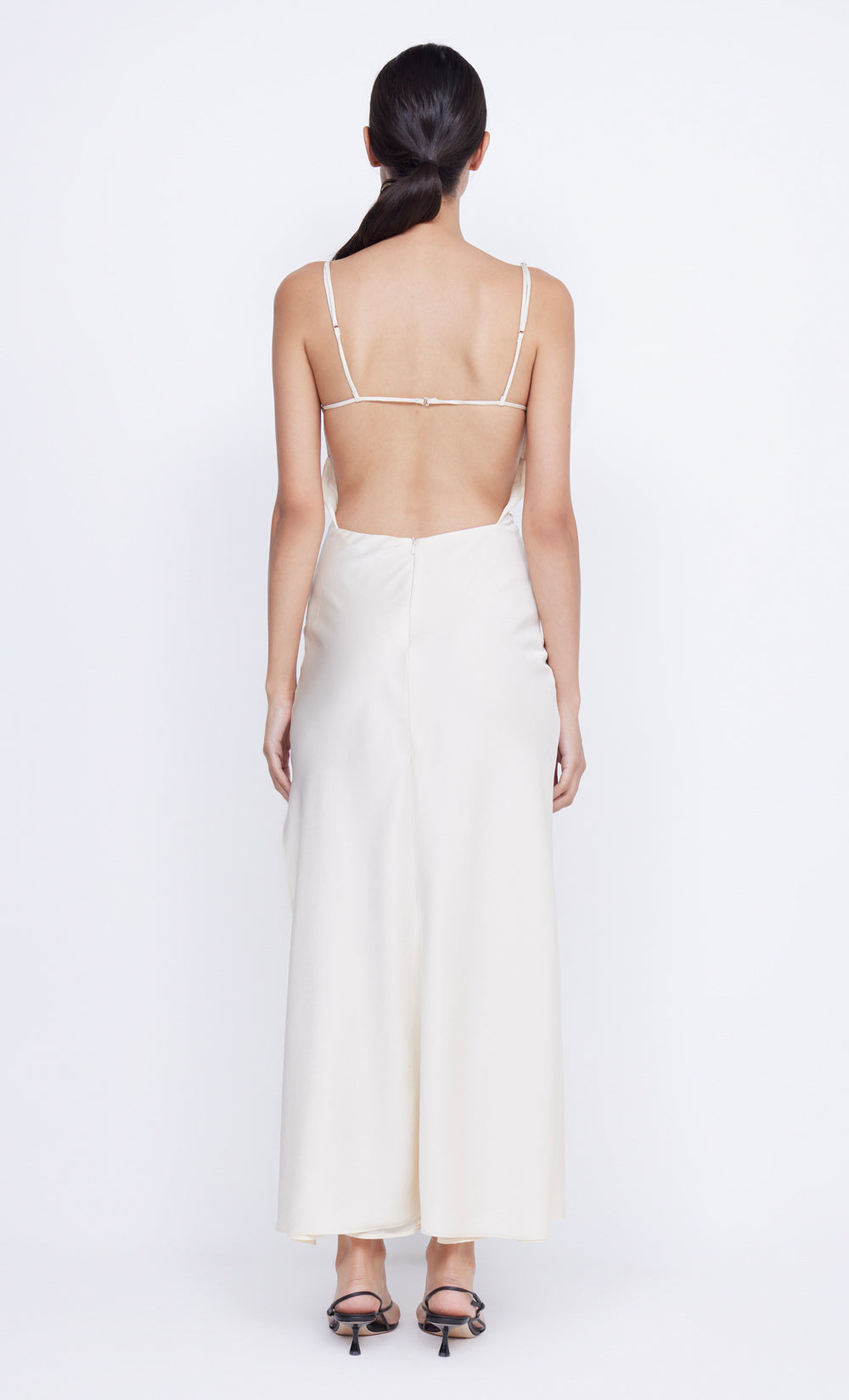 MARI LOU GATHERED MAXI DRESS - CREAM