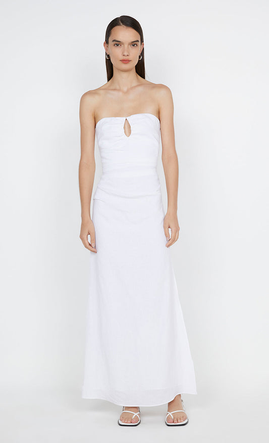 MARIANNA STRAPLESS DRESS - WHITE