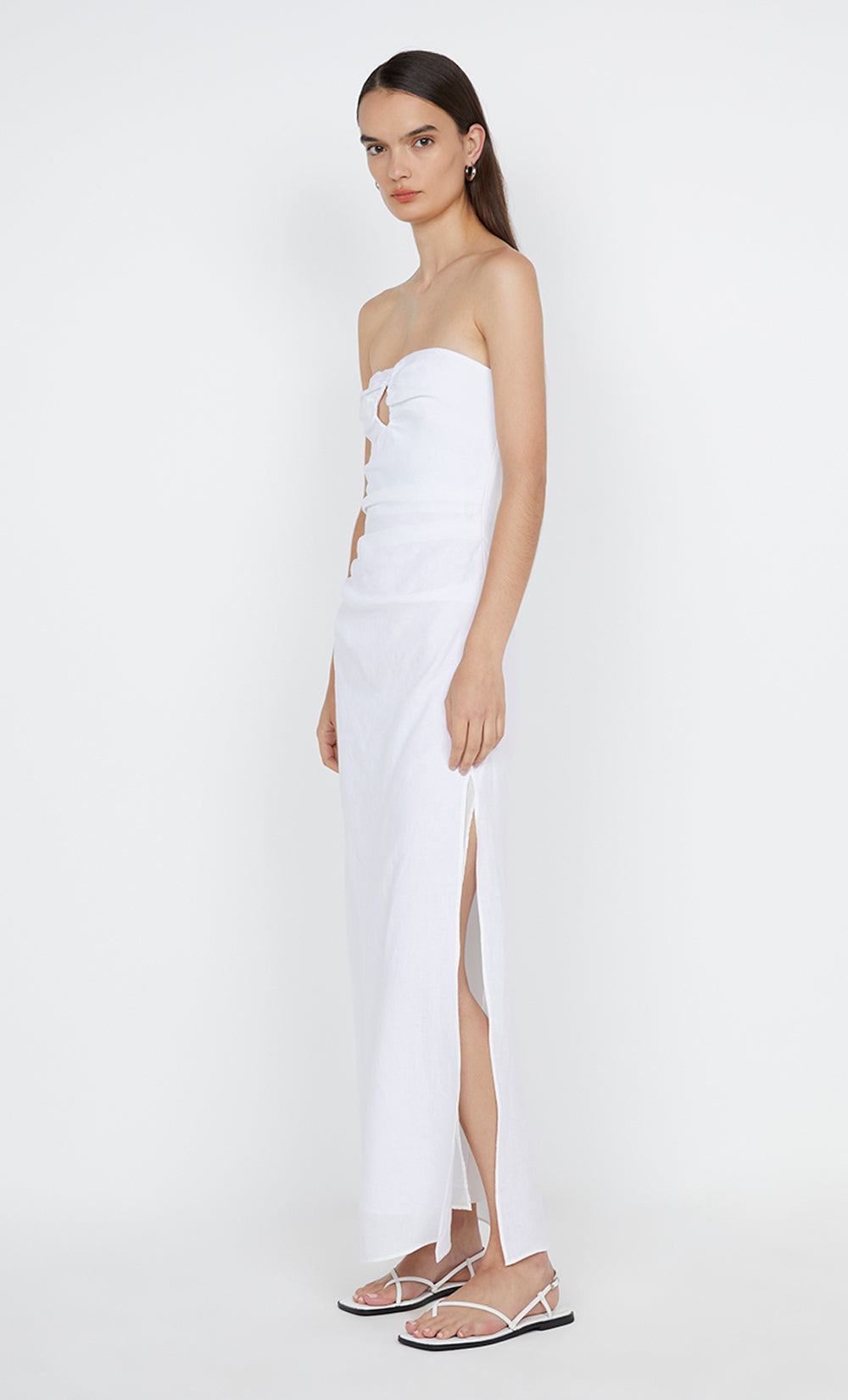 MARIANNA STRAPLESS DRESS - WHITE