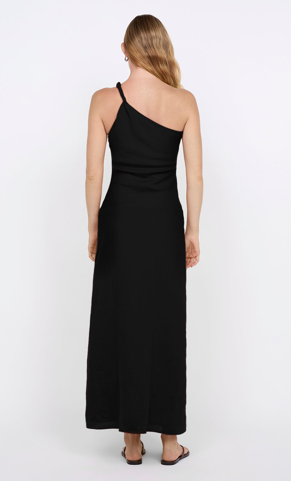 MELANIE ASYM MAXI DRESS - BLACK