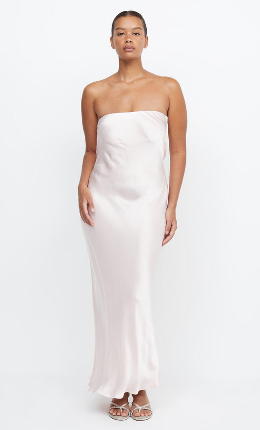 MOON DANCE STRAPLESS DRESS - BLUSH