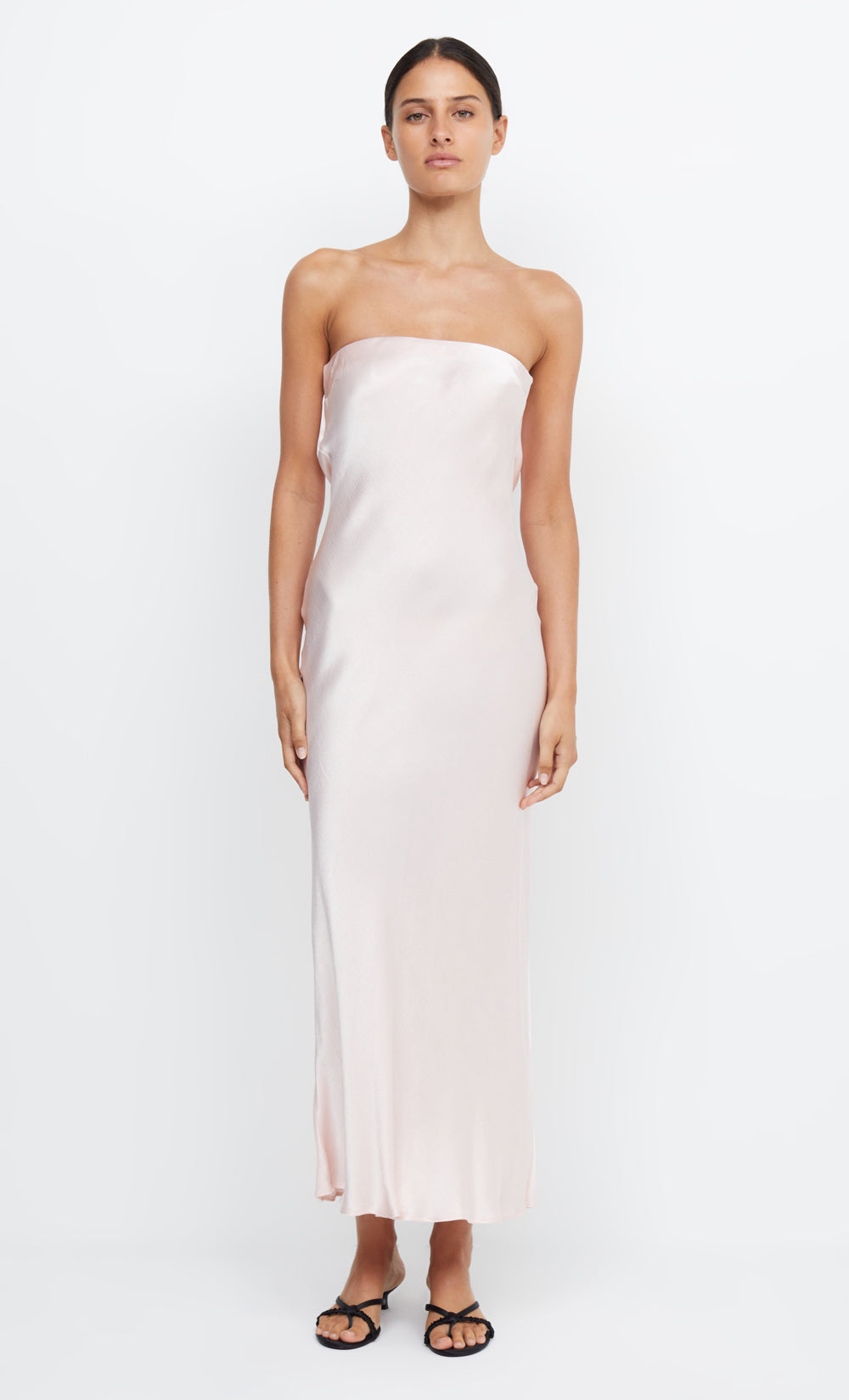 MOON DANCE STRAPLESS DRESS - BLUSH