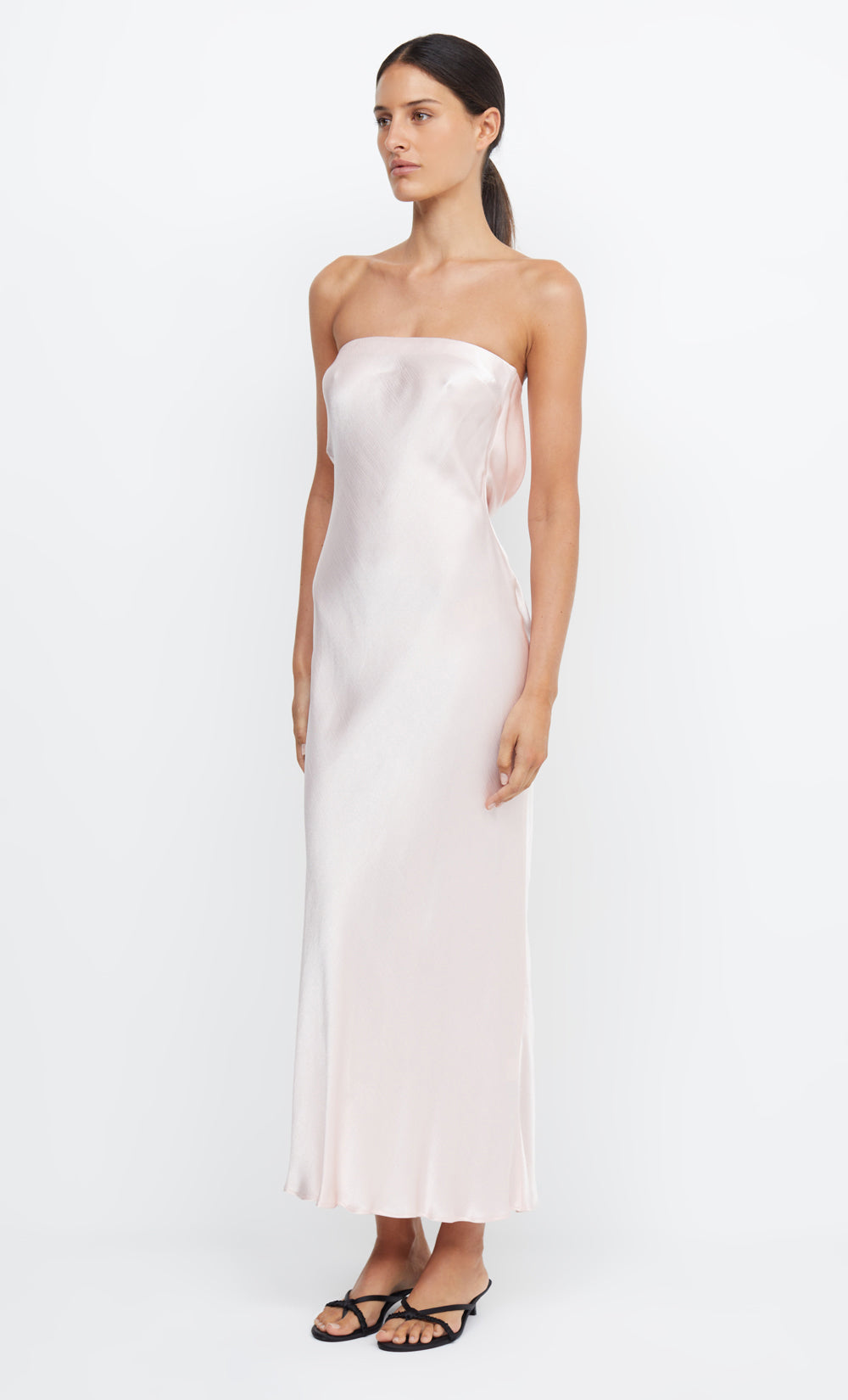 MOON DANCE STRAPLESS DRESS - BLUSH