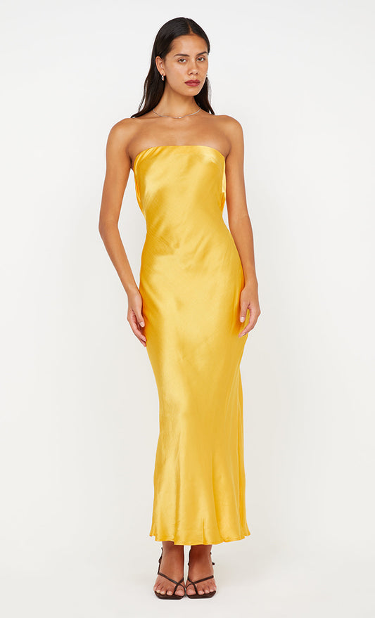 MOON DANCE STRAPLESS DRESS - MANGO