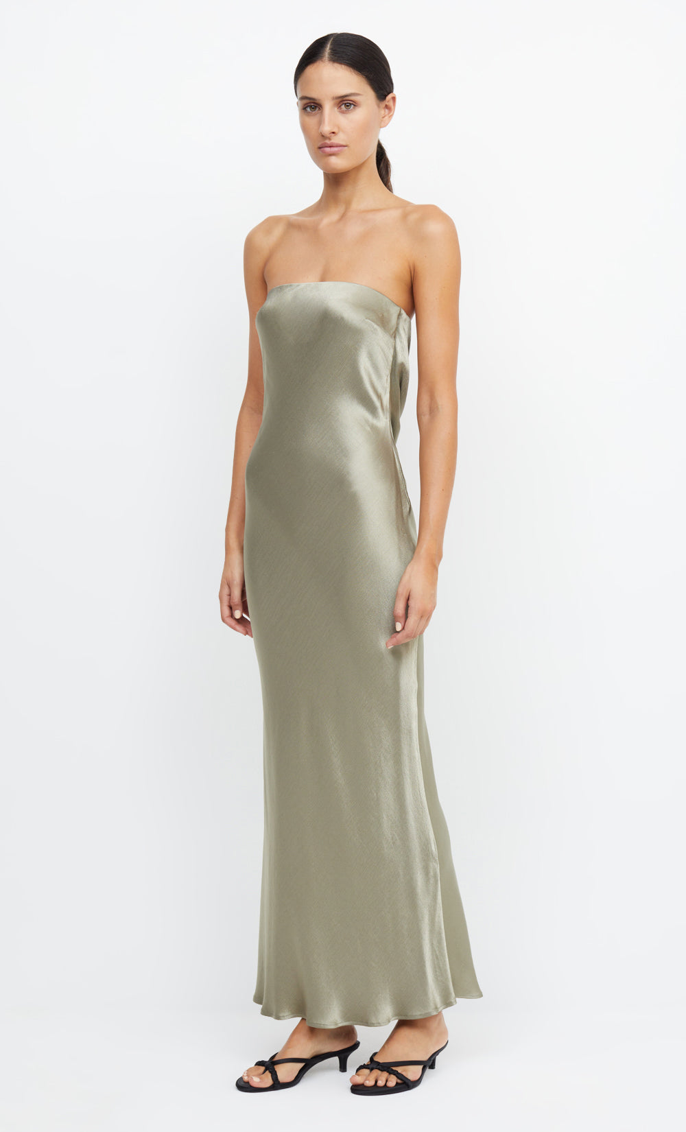 MOON DANCE STRAPLESS DRESS - SAGE