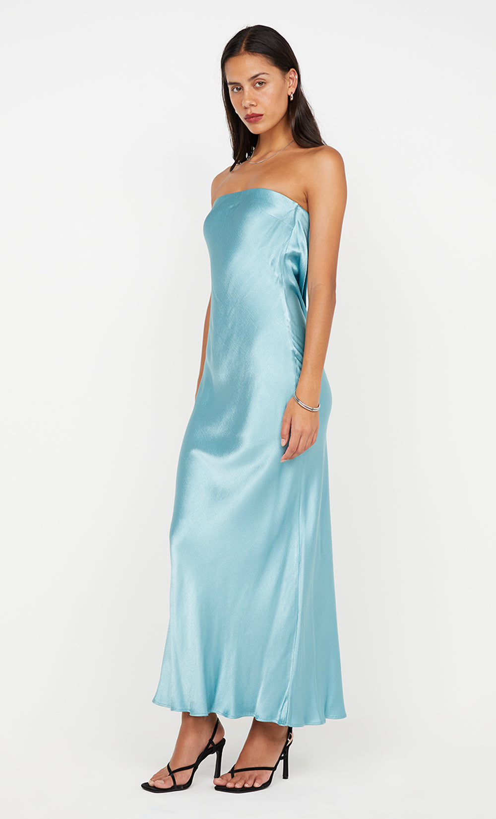 MOON DANCE STRAPLESS DRESS - SEA SPRAY