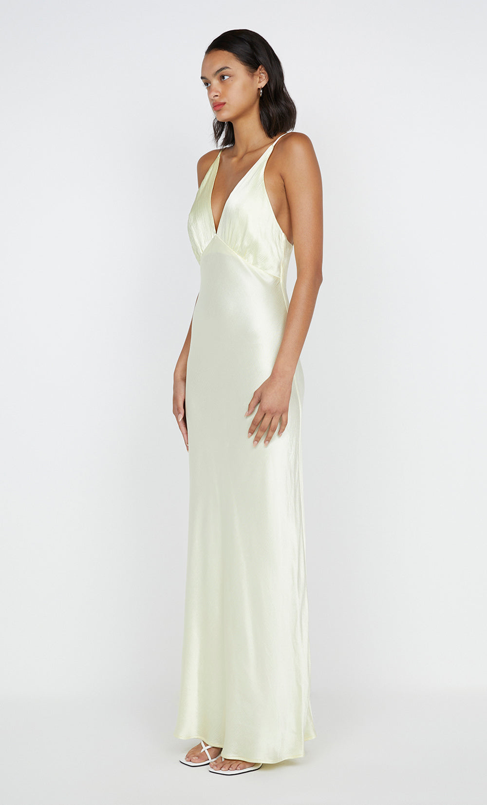 MOON DANCE V MAXI DRESS - ICE YELLOW