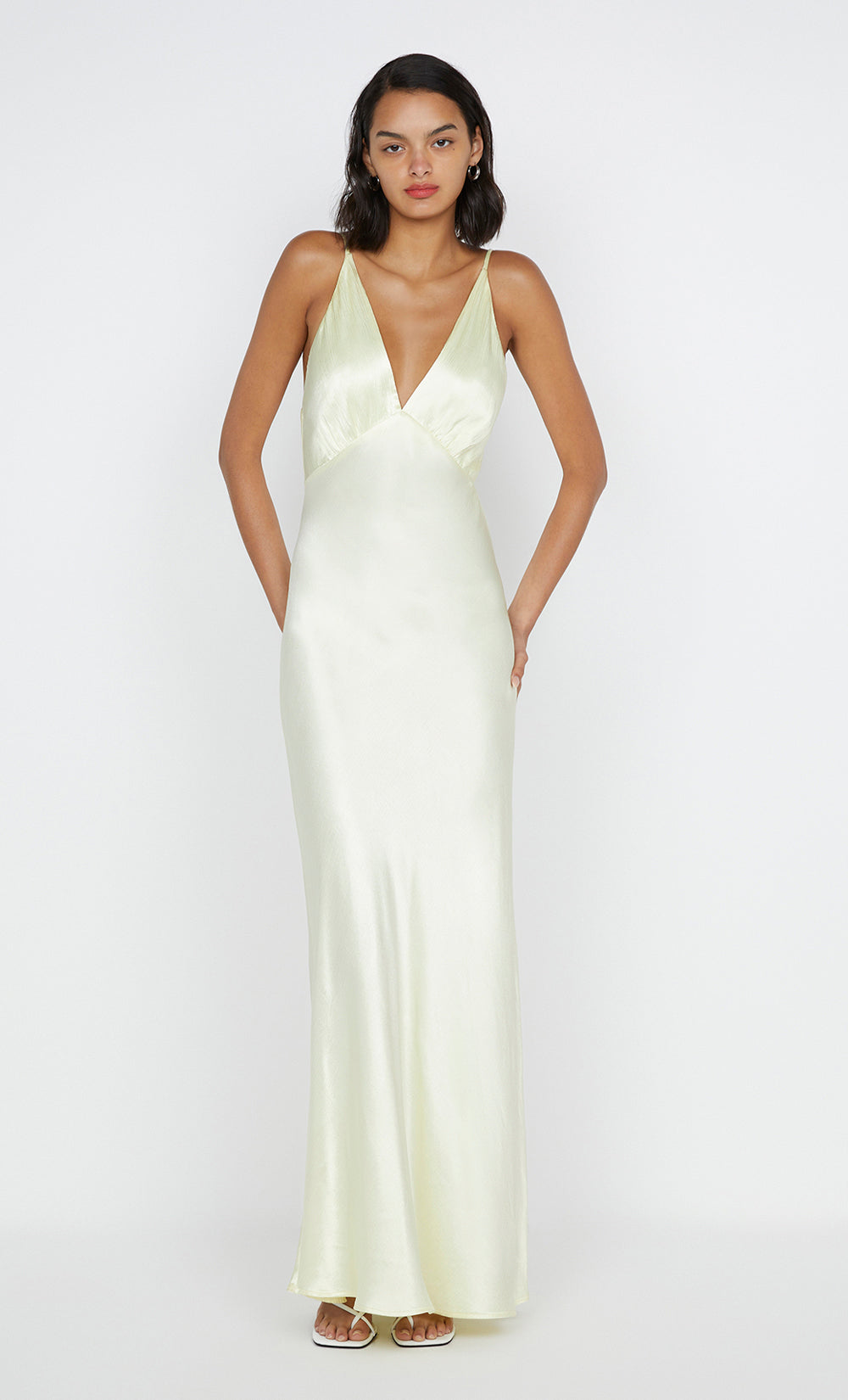 MOON DANCE V MAXI DRESS - ICE YELLOW